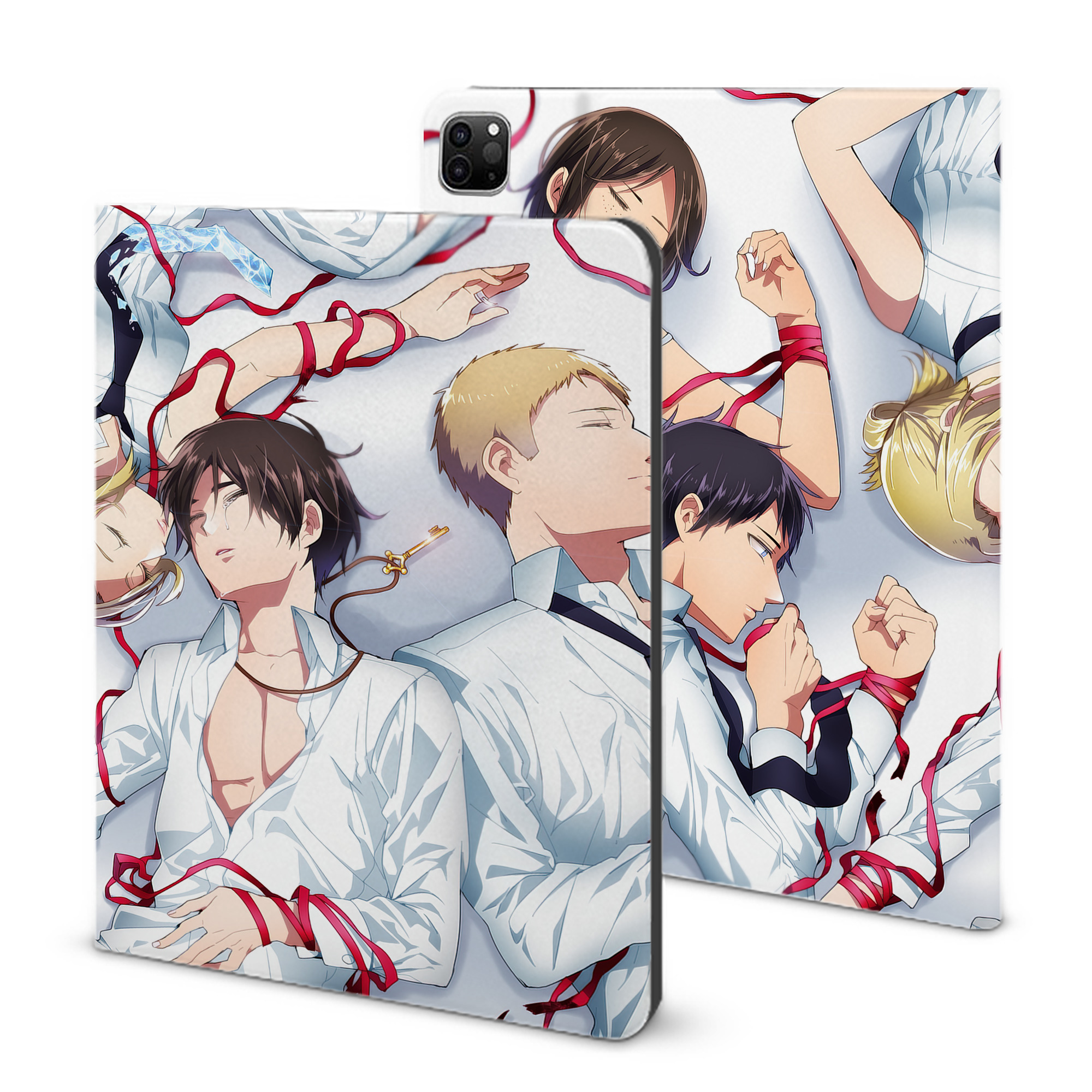 （画像用） 進撃の巨人 Attack on Titan IPad ケース ブック型 PUレザー TPU 耐衝撃 軽量 薄型 ペン収納なし 全面保護 IPad 各モデル対応